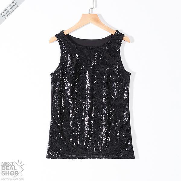 Women's Sequin Slim Tank Top