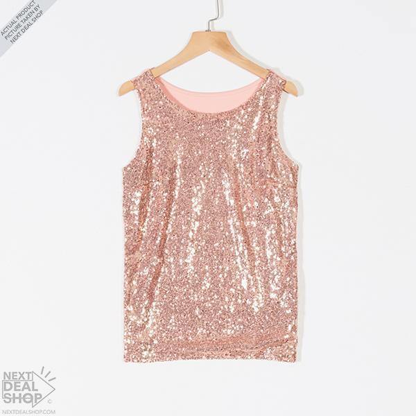 Women's Sequin Slim Tank Top