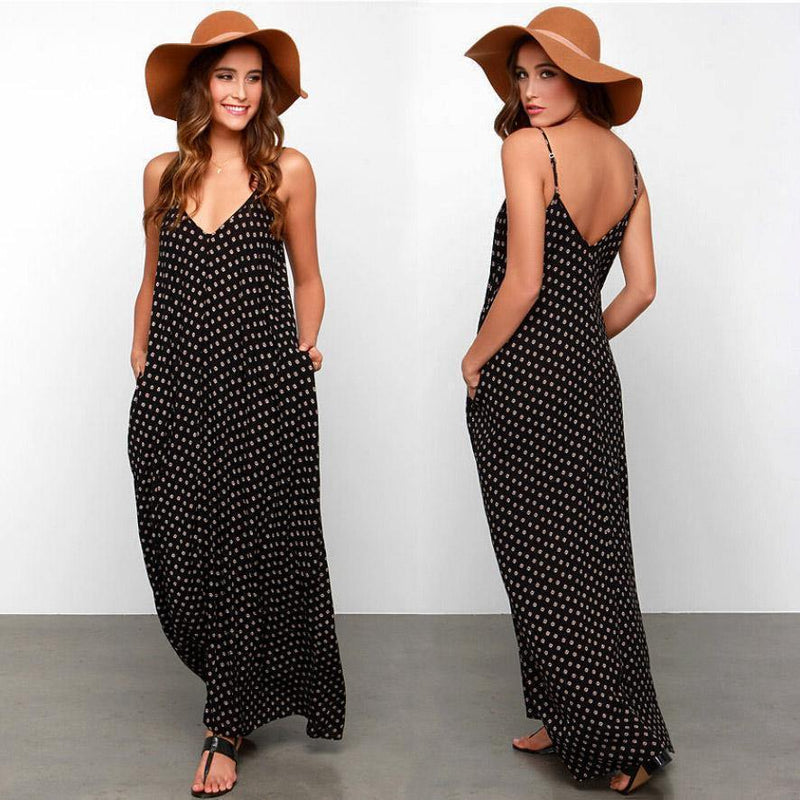 Polka Dot Print Long Dress