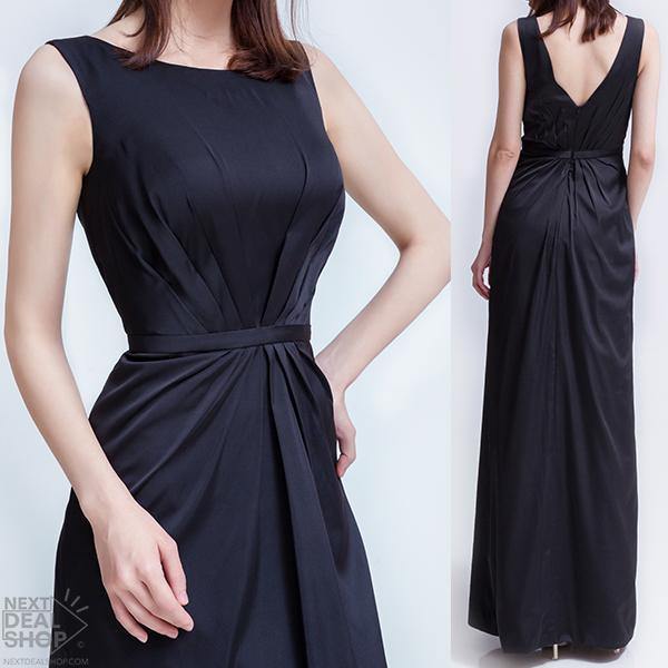 Long Party Dress with Back Neckline